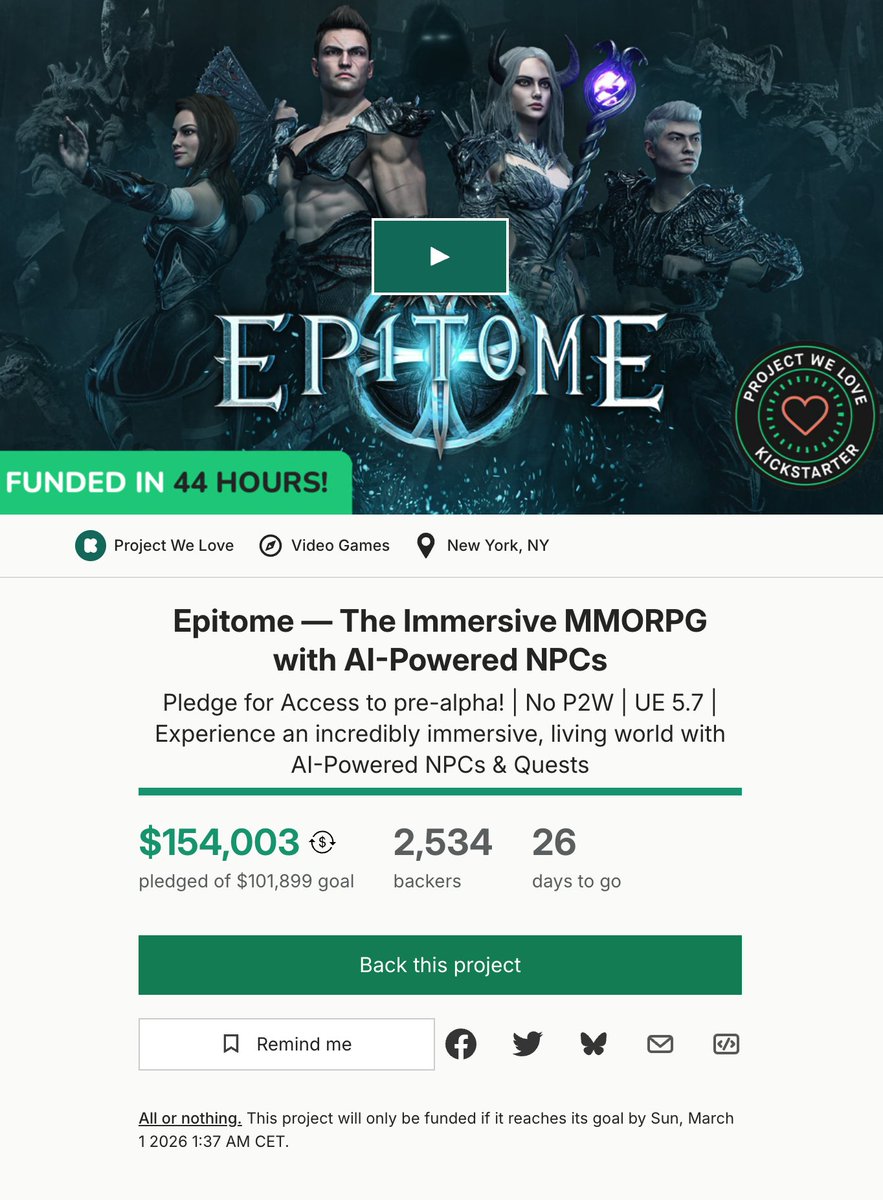 ⚔️Epitome — Immersive MMORPG with AI-Powered NPCs tweet media