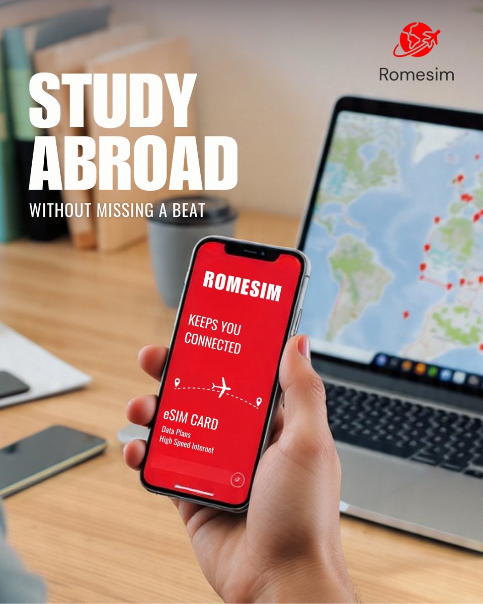 Romesim_World's tweet image. Studying or #travelingabroad? Don’t let #roaming charges stop you.
Stay online effortlessly with #ROMESIM — your #globaltravel companion.

🌐 Visit: romesim.com

📩 Explore the all plans!
Stay connected, anywhere in the world.