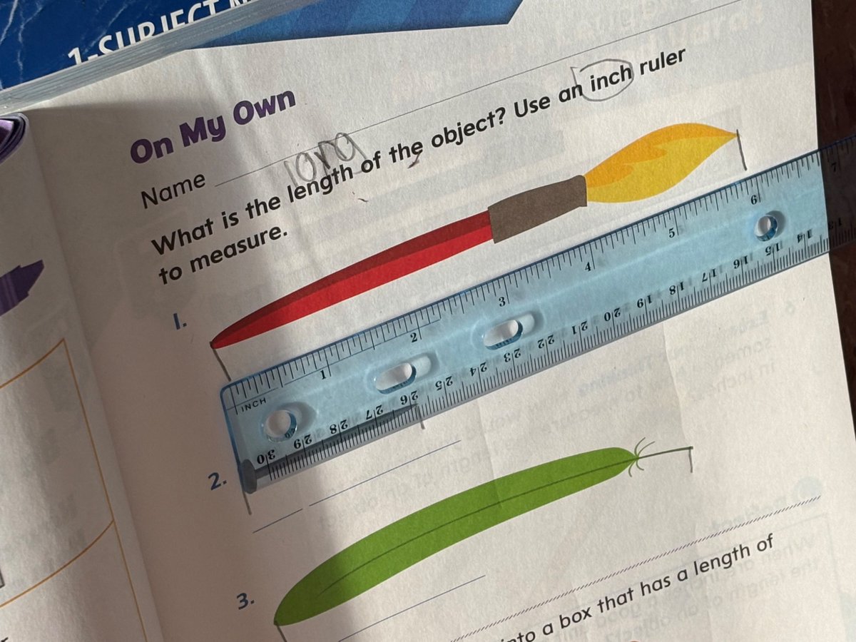 Today was our first day of measurement of length! We practiced using rulers for the first time! 📏 <a href="/ISDSchools/">Independence School District</a>