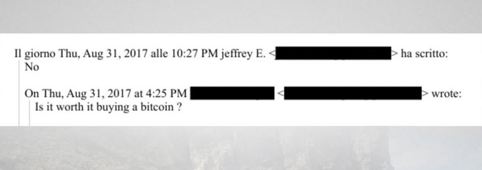 Epstein told Peter Thiel bitcoin is a brilliant idea but not worth buying