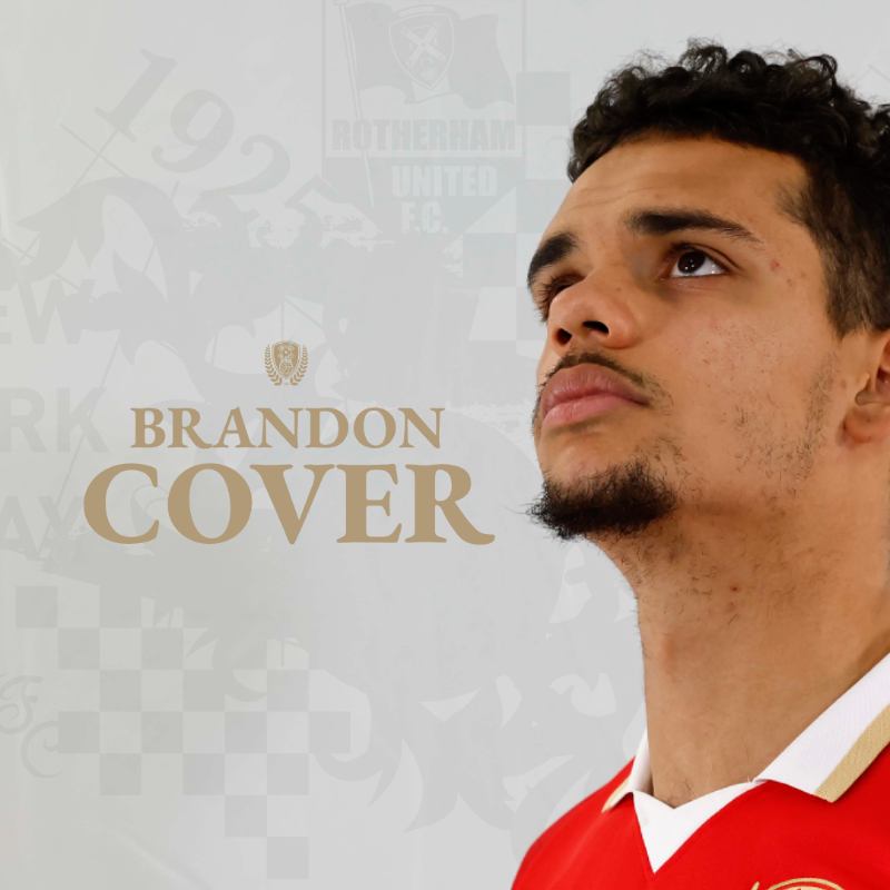 RotherhamUnited's tweet photo. We are delighted to confirm the permanent signing of Brandon Cover from @LCFC for an undisclosed fee! ✍️

#RUFC | #TownCountyUnited