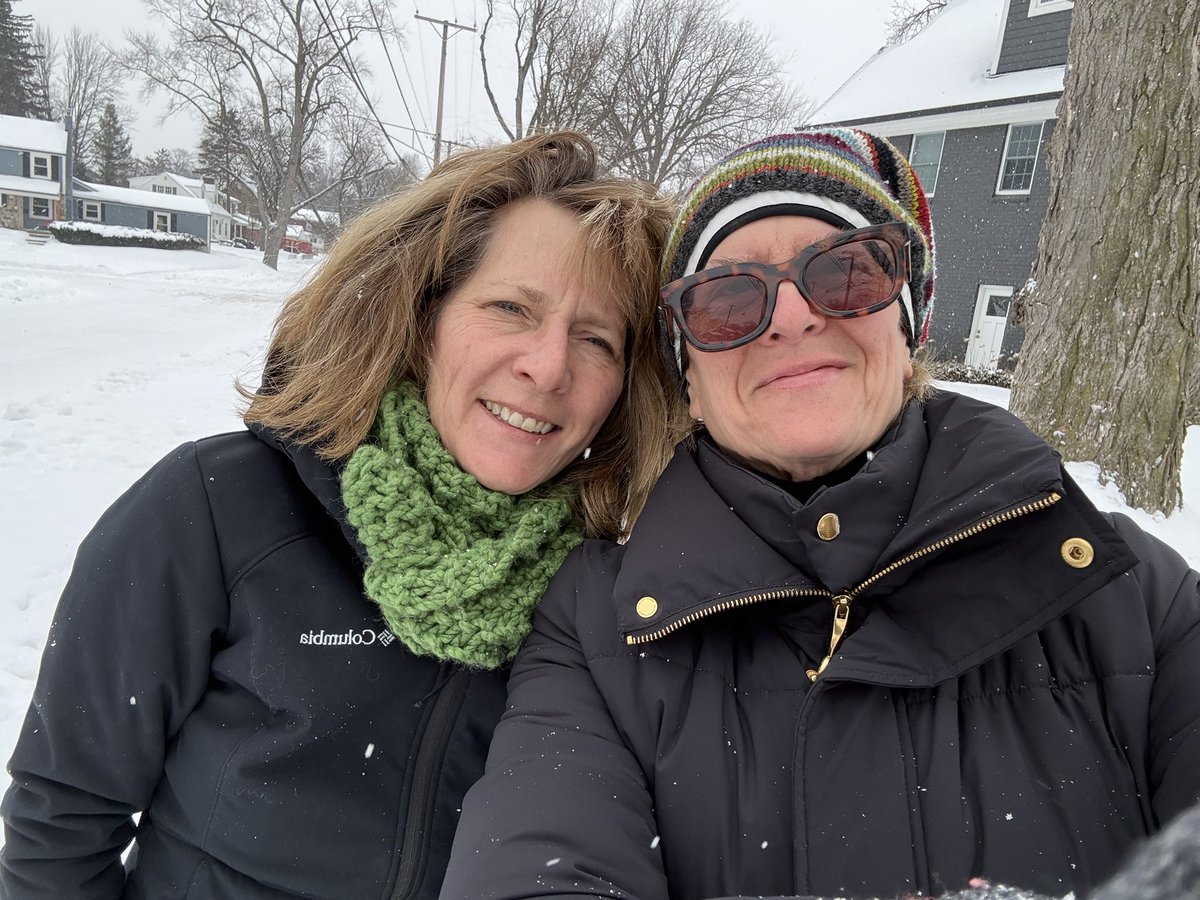 LauraTbonnell's tweet photo. A lively walk in the snow with my bestie! 17 degrees, some icy spots but it was great!4 miles done! #winterwalk https://t.co/F8qPsHYJdb