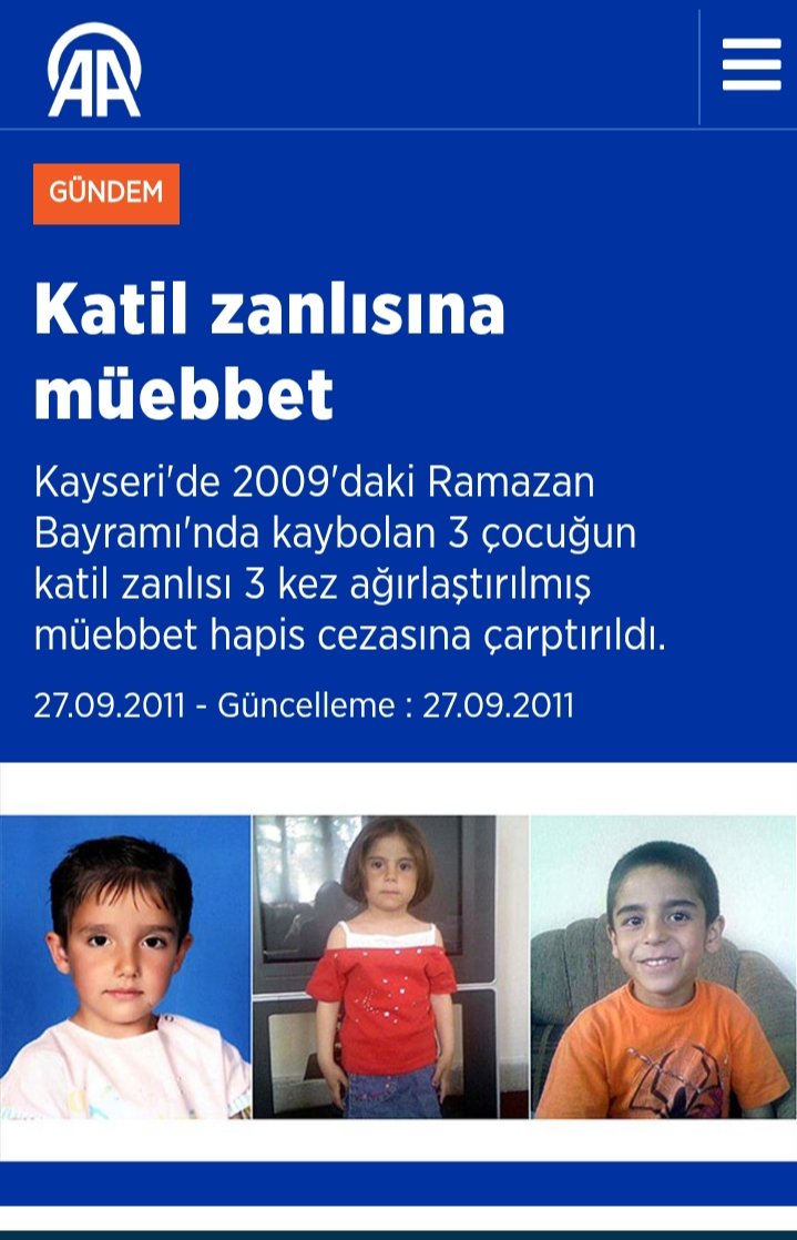 Epstein demişken kötülük sadece ABD 'de yaşanmıyor.
Bu üç masumu hatırlatıyor musunuz? Bayram şekeri toplamaya çıkıp, denk geldikleri ucube tarafından tecavüz edilip, öldürülmüşlerdi. Ne acı ki, ucube idam edilmedi. Kim bilir, ülkede bu vampirlerden kaç tane var 
#Epstein