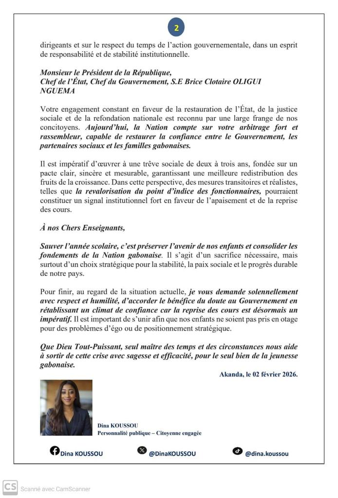 #MonIntimeConviction
#Grève des enseignants #mesures #Gabon

<a href="/oliguinguema/">Brice Clotaire Oligui Nguema</a> <a href="/tvgabon24/">Gabon24</a> <a href="/gabonmediatime/">Gabon Media Time</a> <a href="/Comgouv_GA/">Comgouv</a>