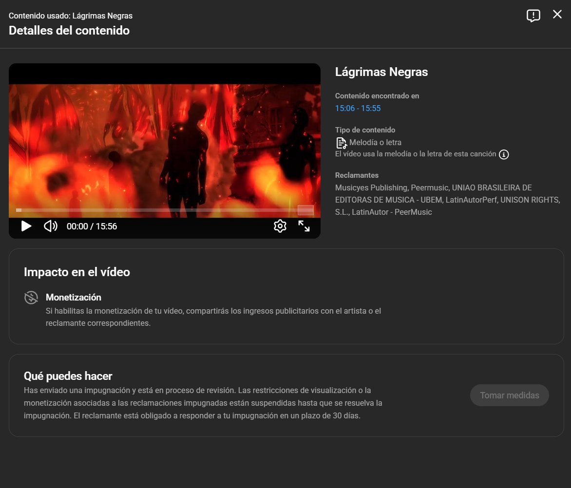 idorguzman's tweet photo. @TeamYouTube I have a Content ID claim on my channel from LatinAutorPerf, who is NOT the legitimate owner of the rights to this music and is issuing unjust / potentially fraudulent claims. I respectfully request a human review of this claim, as it negatively affects my channel https://t.co/frxhtI2eM8