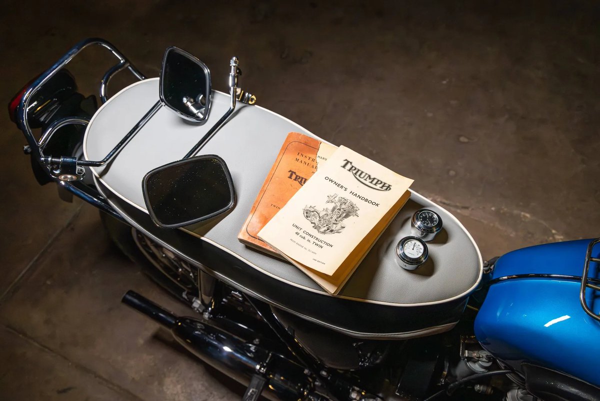 HemmingsNews's tweet photo. Numbers-matching 1965 Triumph Bonneville with a beautiful restoration and period accessories. A rare, highly collectible British classic.
Make An Offer at https://t.co/AUsMs7PEJj
#TriumphClassic #Bonneville650 #VintageBikeLife #CollectorMotorcycle #BritishIron https://t.co/lBMIzBcXVo