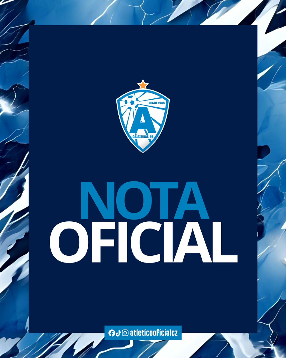 AtleticoCZ1948's tweet photo. O Atlético Cajazeirense de Desportos vem, por meio desta, comunicar oficialmente a saída do treinador Evandro Guimarães. 
A diretoria e o treinador entraram em comum acordo após o pedido do profissional para deixar o Trovão, em virtude do recebimento de proposta de outro clube. https://t.co/ZDmI1qodyC