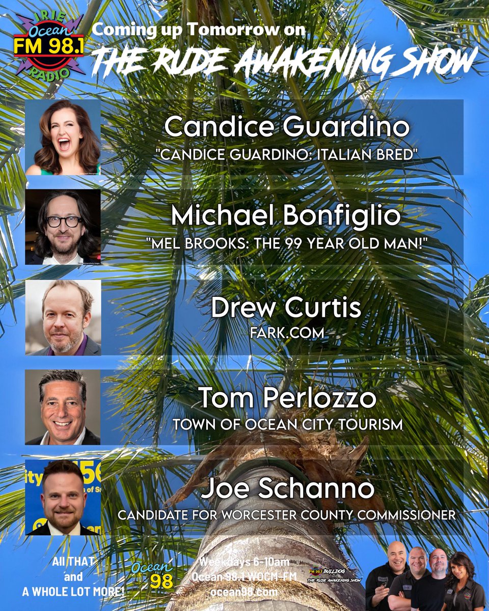 Coming up tomorrow morning! ocean98.com #ocean98 #ocmd #bulldogsrudeawakeningshow #voiceofthecommunity #thankyouforlistening