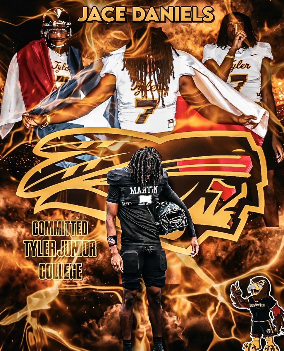 JxceDaniels's tweet photo. #AGTG I am blessed to say Iβm 100% committed to @TJCFOOTBALL !Thank you @BradyDavis10 for the opportunity to further my education and my football journey! #GoApaches https://t.co/hsQELZ6Lvd