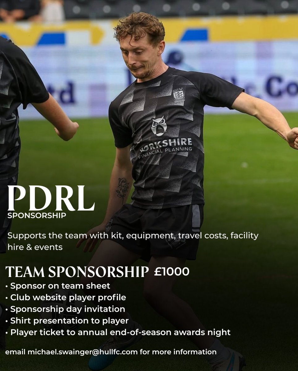 FCComFoundation's tweet photo. Sponsor our Hull FC PDRL team! 

We’re looking for Player and Team sponsors for the 2026 season for our Hull FC Physical Disability Rugby League side.

📩 Get in touch to be part of something special. https://t.co/t0e0gb5sZx