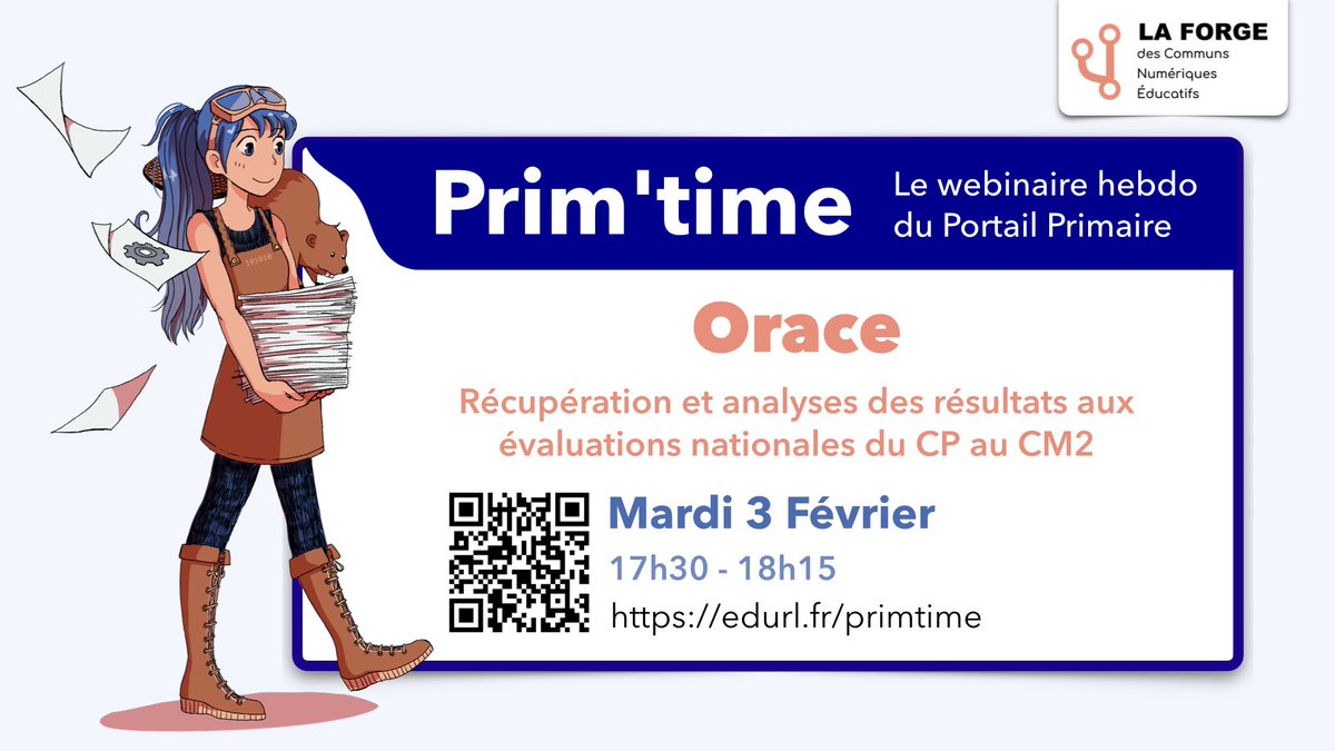 MercierRichard5's tweet photo. ✨ Prim’Time – “ORACE Eval”

Solution libre pour exploiter et synthétiser les résultats des évaluations nationales, au service du pilotage pédagogique

💬 Démo en direct + questions-réponses
📅 Mardi 3 février 2026
⏰ 17h30
💻 En ligne https://t.co/k96739lSFe
👤 Thierry Munoz https://t.co/Cz0sfRd8RR