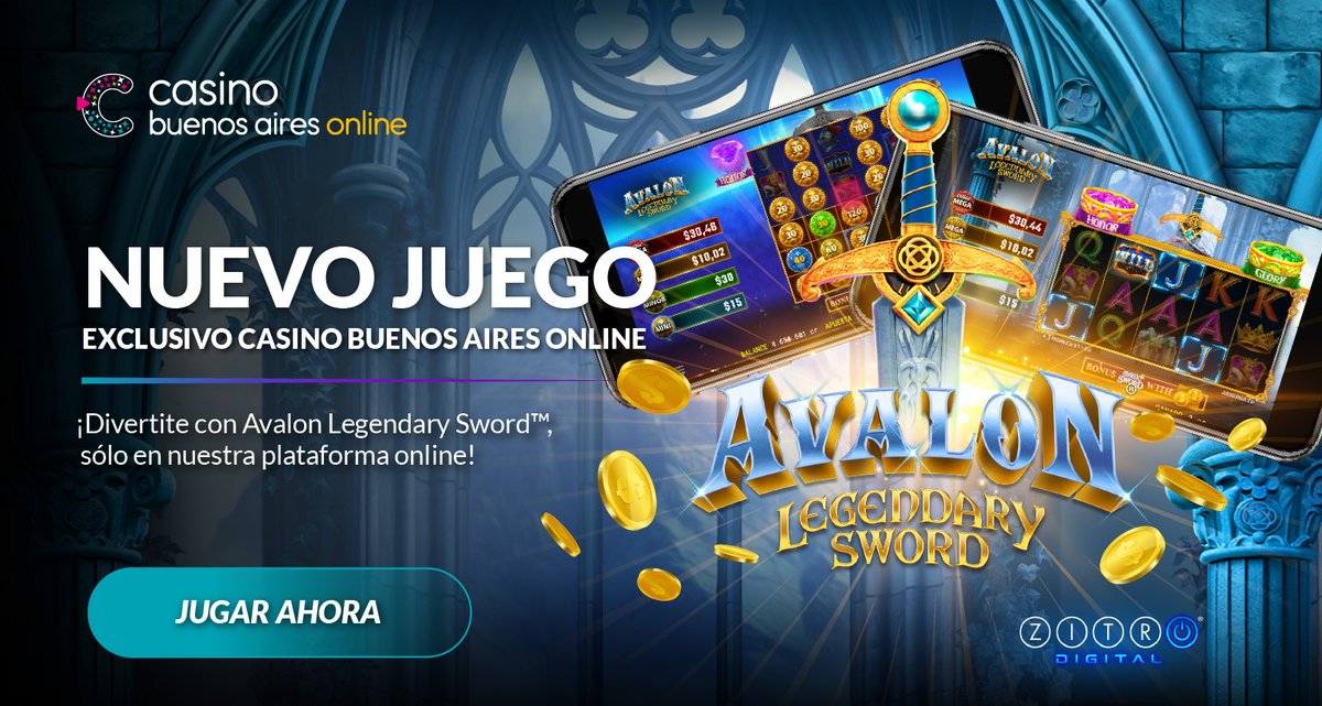 👑 No es solo un juego nuevo.
Es una experiencia legendaria 🙌

Jugá Avalon Legendary Sword™,
disponible únicamente en Casino Buenos Aires Online.
