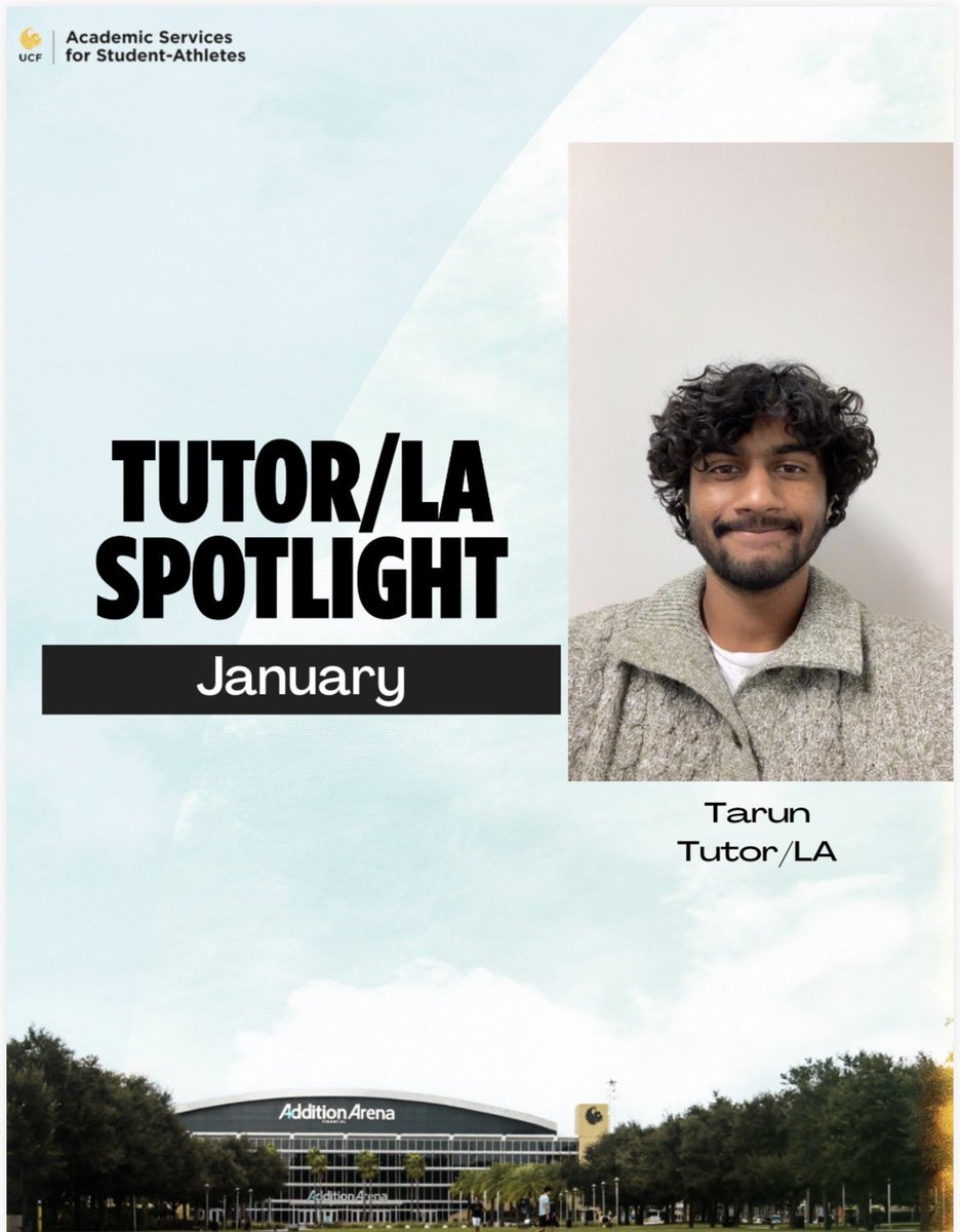 Congratulations to our January Tutor of the Month, Tarun Kuchapudi!

Thank you for all that you do!
