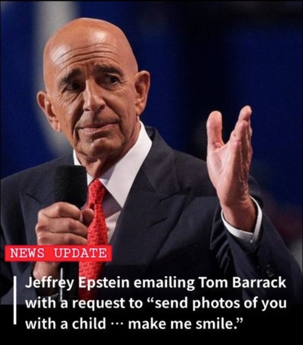 IssaIss63363522's tweet photo. Tom Barrack. Unscrupulous. Naturally, he was a client of Epstein. https://t.co/ti0TnMPWNf