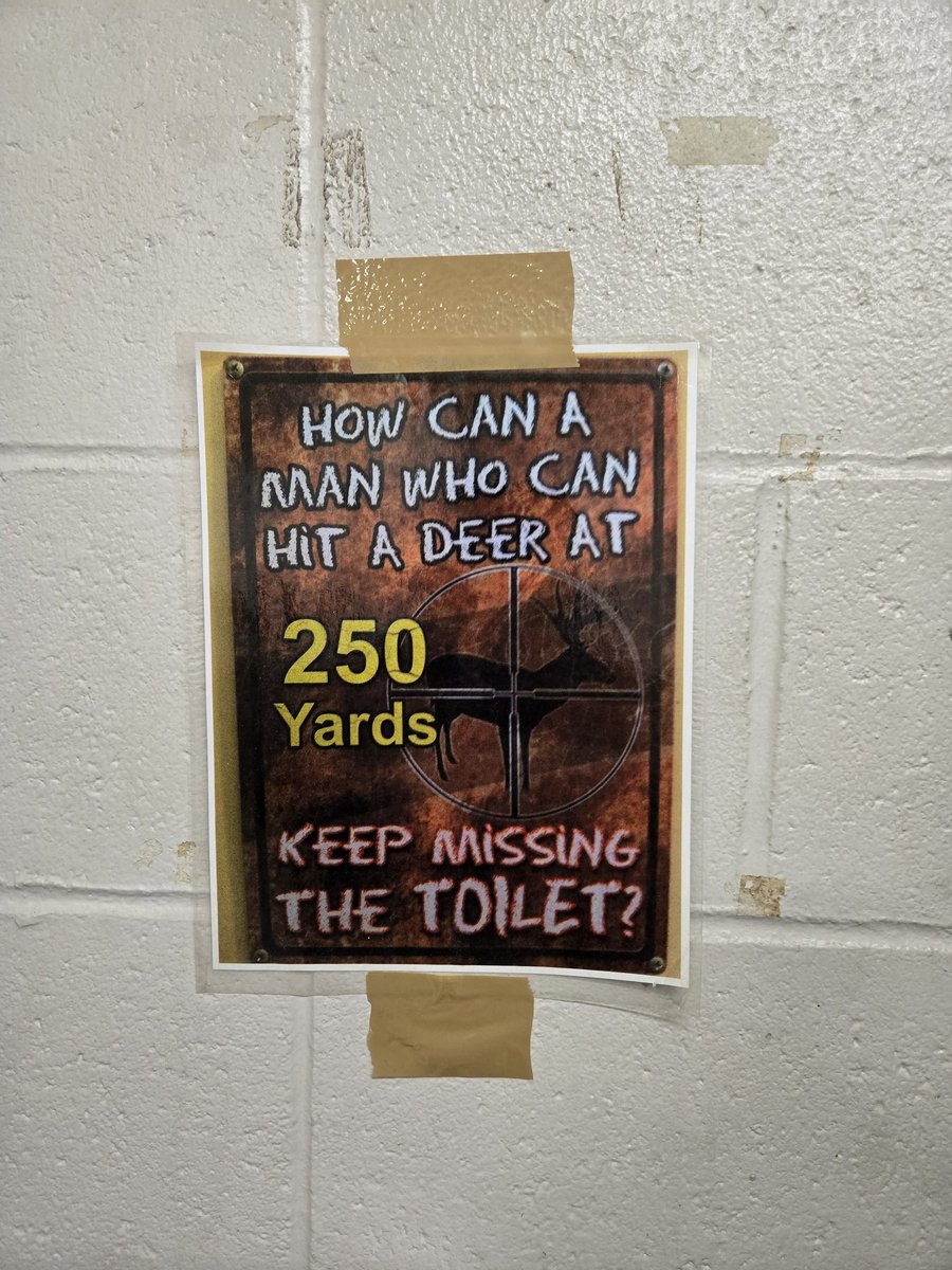 1bamf1776's tweet photo. In the bathroom at work. https://t.co/TYjj86z34S