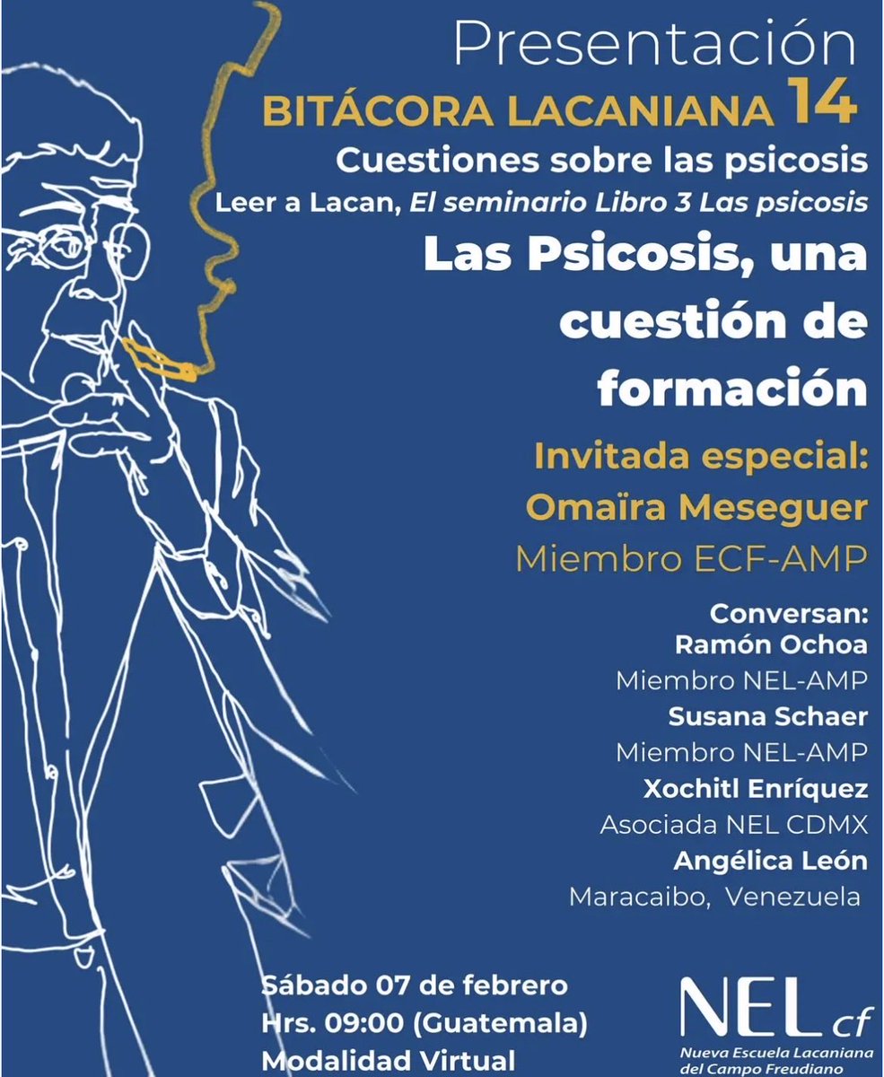 Presentación Bitácora Lacaniana 14! 
Comenta nuestra colega <a href="/SusanaSchaer/">Susana Schaer</a>!