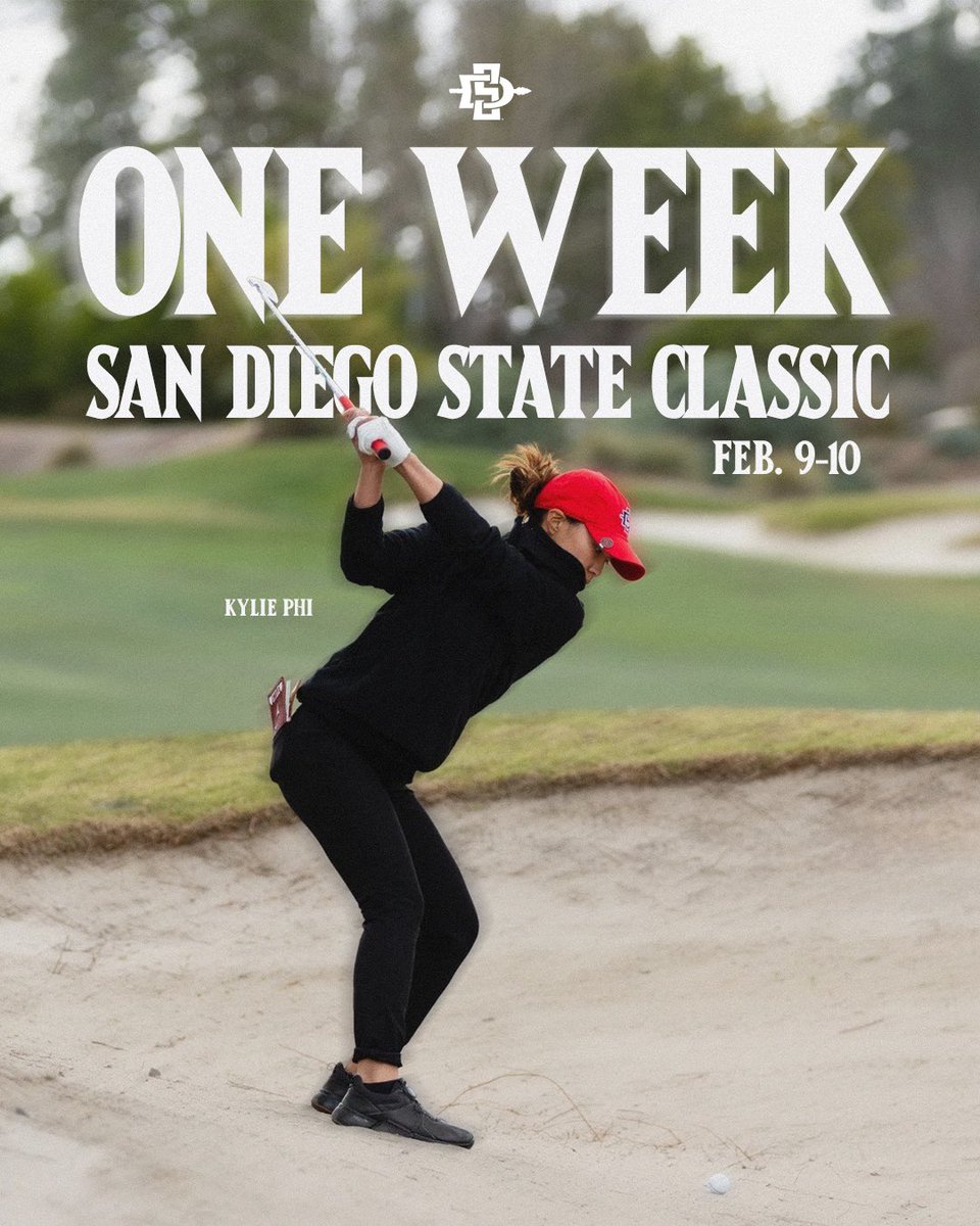 🏌️‍♀️ONE WEEK until our home event, San Diego State Classic ⛳️ Come out and support us at @theheightsgolfclub February 9-10!
