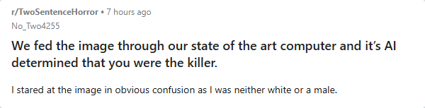 Bad 2 Sentence Horror tweet media