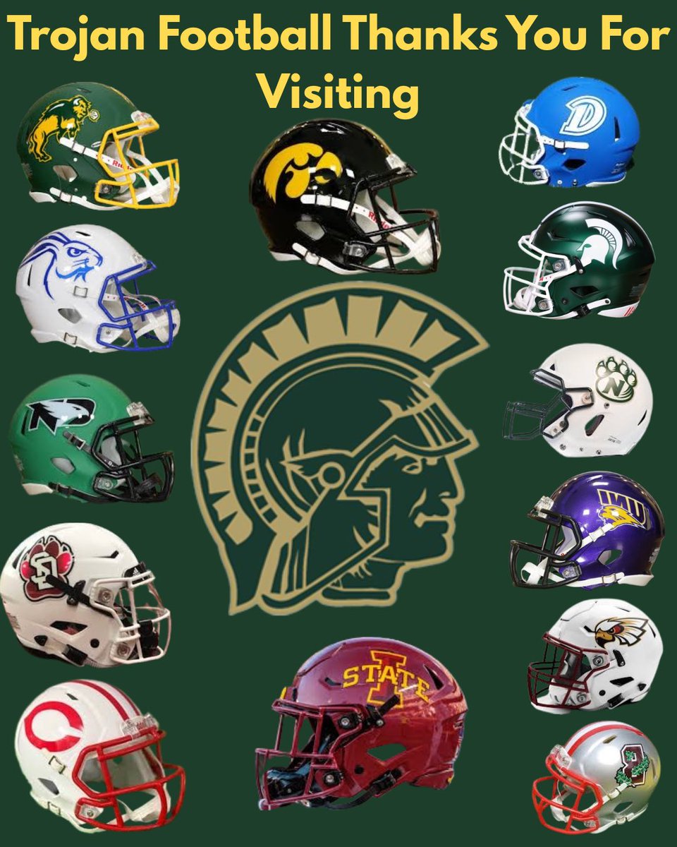 I appreciate connecting with all the programs and coaches stopping into West the last two weeks; great relationships with all these schools… Go Trojans