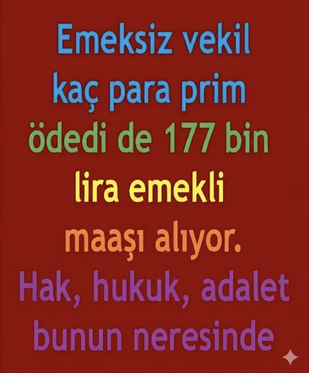 Milletvekili emekliliği kaldırılsın 
Milletvekili emekliliği kaldırılsın 
Milletvekili emekliliği kaldırılsın 
Milletvekili emekliliği kaldırılsın 
Milletvekili emekliliği kaldırılsın 
Milletvekili emekliliği kaldırılsın 
Milletvekili emekliliği kaldırılsın 
‼️‼️
#Emekliyeihanet