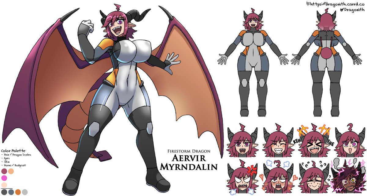 Revisited Aervir again for my friend <a href="/TenaciousTinker/">Tinker</a>'s birthday. I got a little carried away this time though and made two sheets lol. (1/2)
x.com/EXDragonith/st…