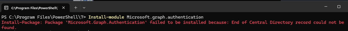 ParsonsProject's tweet photo. @microsoftgraph @azuread  @msdev  Could you please fix the access issues with getting access to the MS Graph modules? Thank you :)  #msgraph #microsoftgraph #outage https://t.co/Y0DIGd0i3s