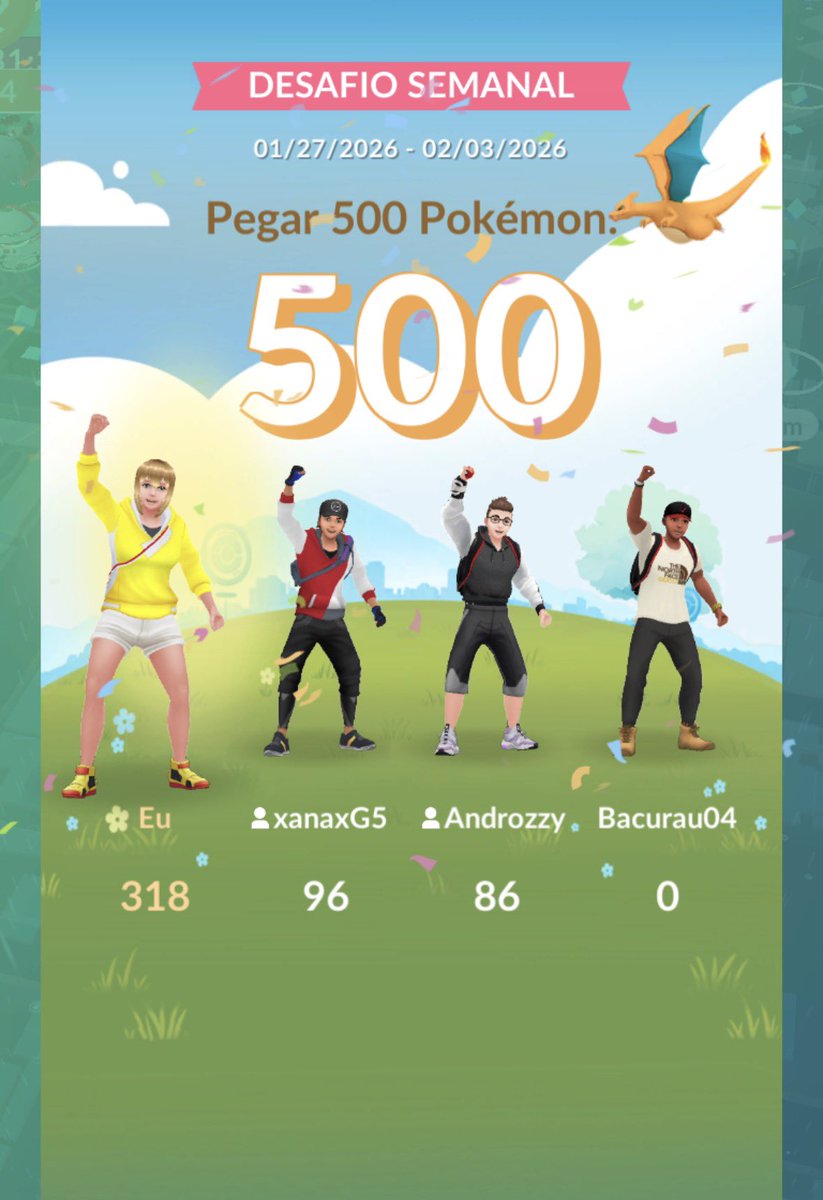Vamos começar uma amizade no Pokémon GO! Meu código de Treinador é 090816703857