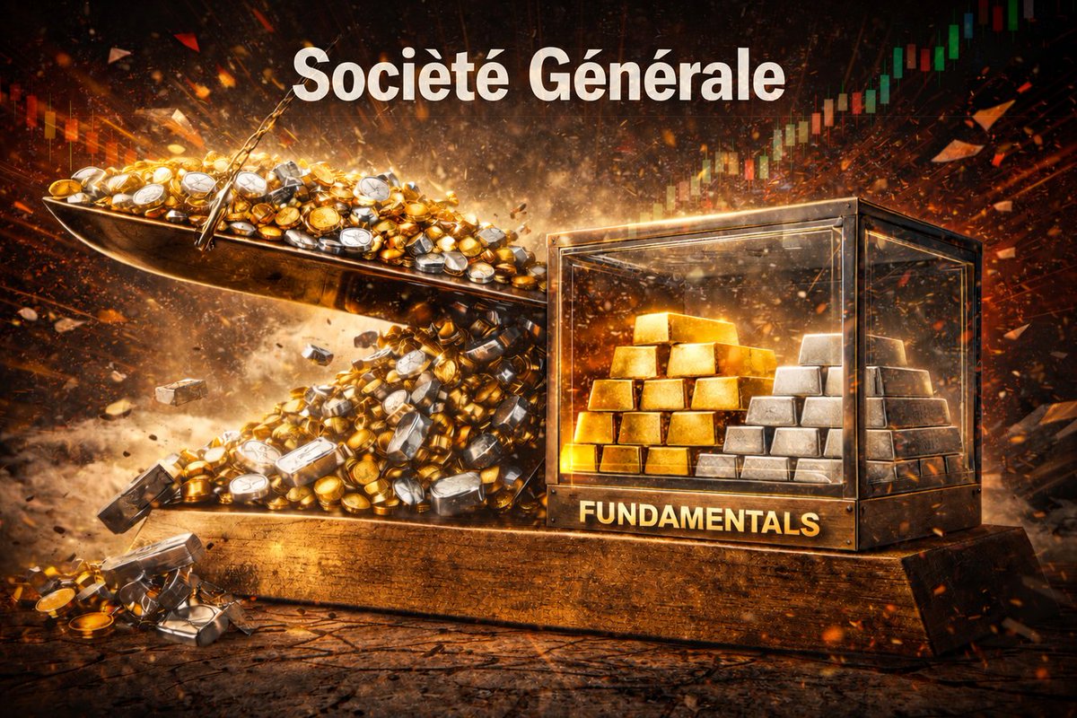 KitcoNewsNOW's tweet image. Gold, silver rout was about positioning, not fundamentals - @SocieteGenerale 

#Gold and #silver continue to struggle as investors come to grips with the  broad market collapse on Friday. Although prices have room to fall  further, commodity analysts at Société Générale still see…