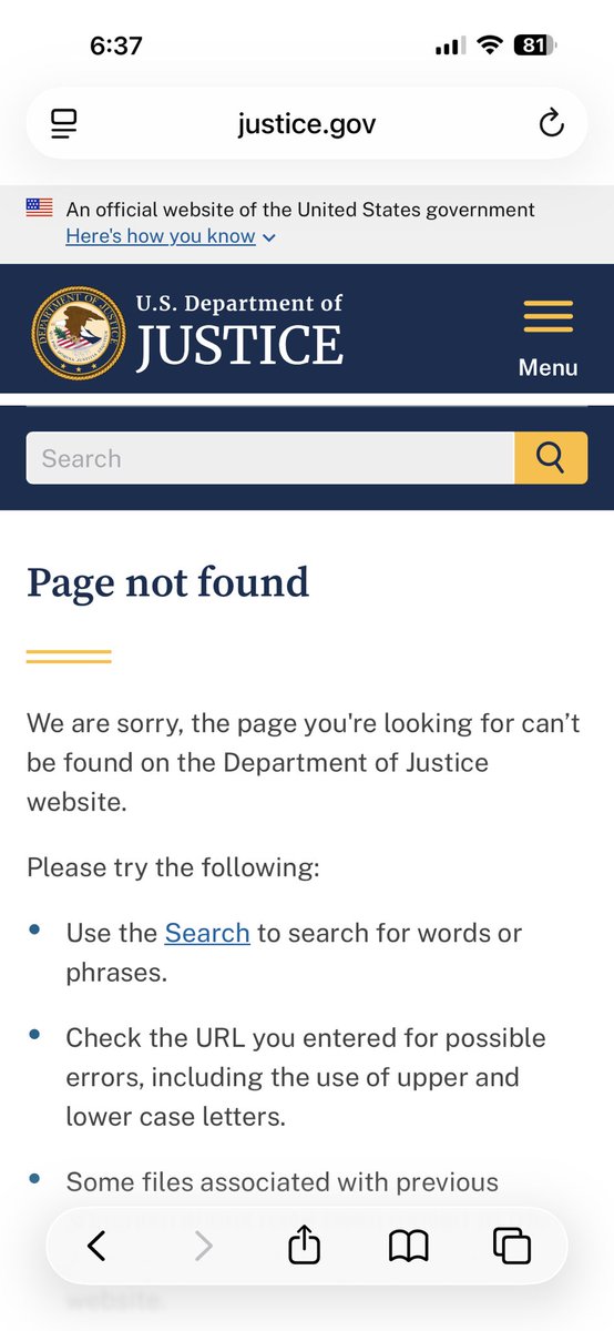 Explain to me why these were scrubbed from the doj website <a href="/AGPamBondi/">Attorney General Pamela Bondi</a> <a href="/FBIDirectorKash/">FBI Director Kash Patel</a>