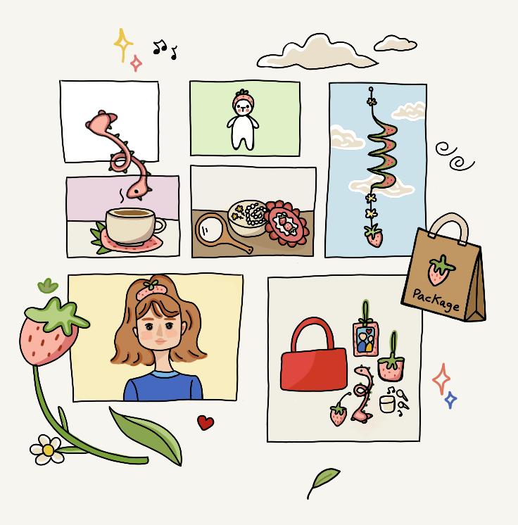star_raneem's tweet photo. Artwork made for my  crochet strawberry package, soo cute!! ✨️👀🍓♡

DM | لو حابين رسمة خاصة لكم، راسلوني عاالواتس 

@illustrator_sa
#artwork #illustration #digitalart https://t.co/0myLrNWsFN