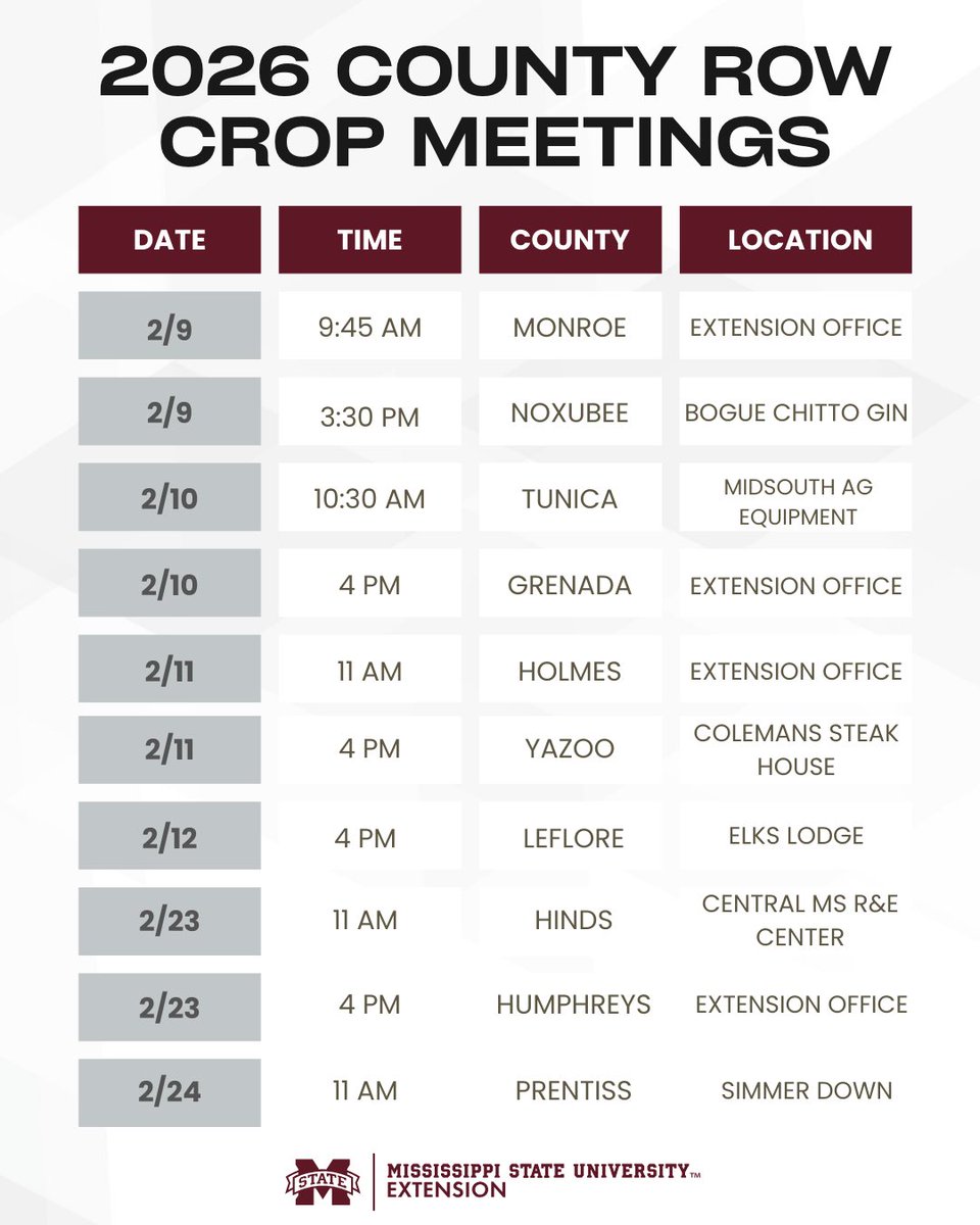 WhitneyDCrow's tweet photo. Be sure to join us as we prepare for the 2026 growing season. https://t.co/KPqdzyQlIb