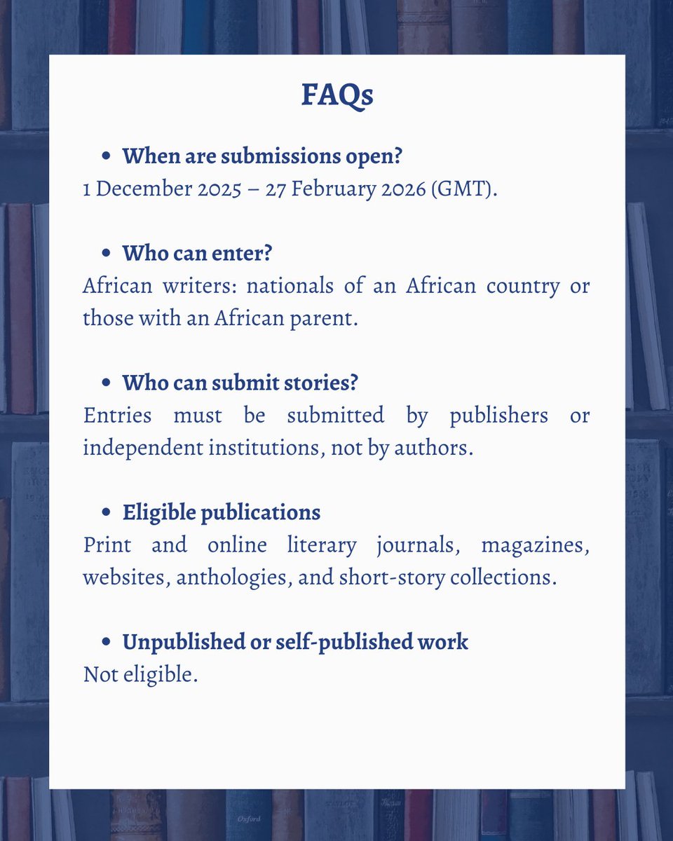 The Caine Prize for African Writing tweet media