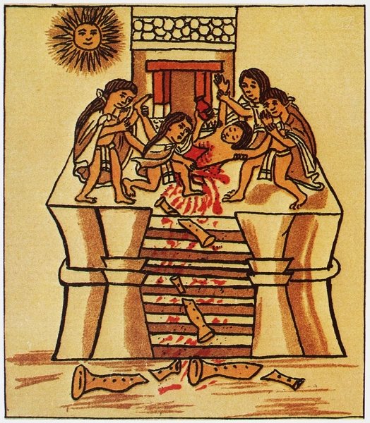 WilliamCall19's tweet image. Tell us more about how peaceful native Americans were...I present to you the Aztec heart removal ceremony for more rain and better crops, as drawn by the Aztecs...victims were generally captured victims from warring tribes...