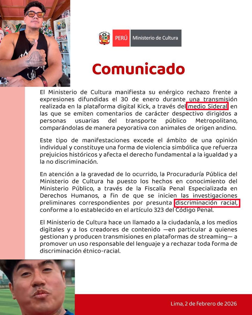 Sideral y sus amiguitas coreanas de temu serán investigadas por presunta discriminación racial XD.
Bueno ya era hora de que este monstruo caiga, máxima difusión por favor. 
#sideral #kickperu #emikukis #glogloking #daarick 
#DragonBall