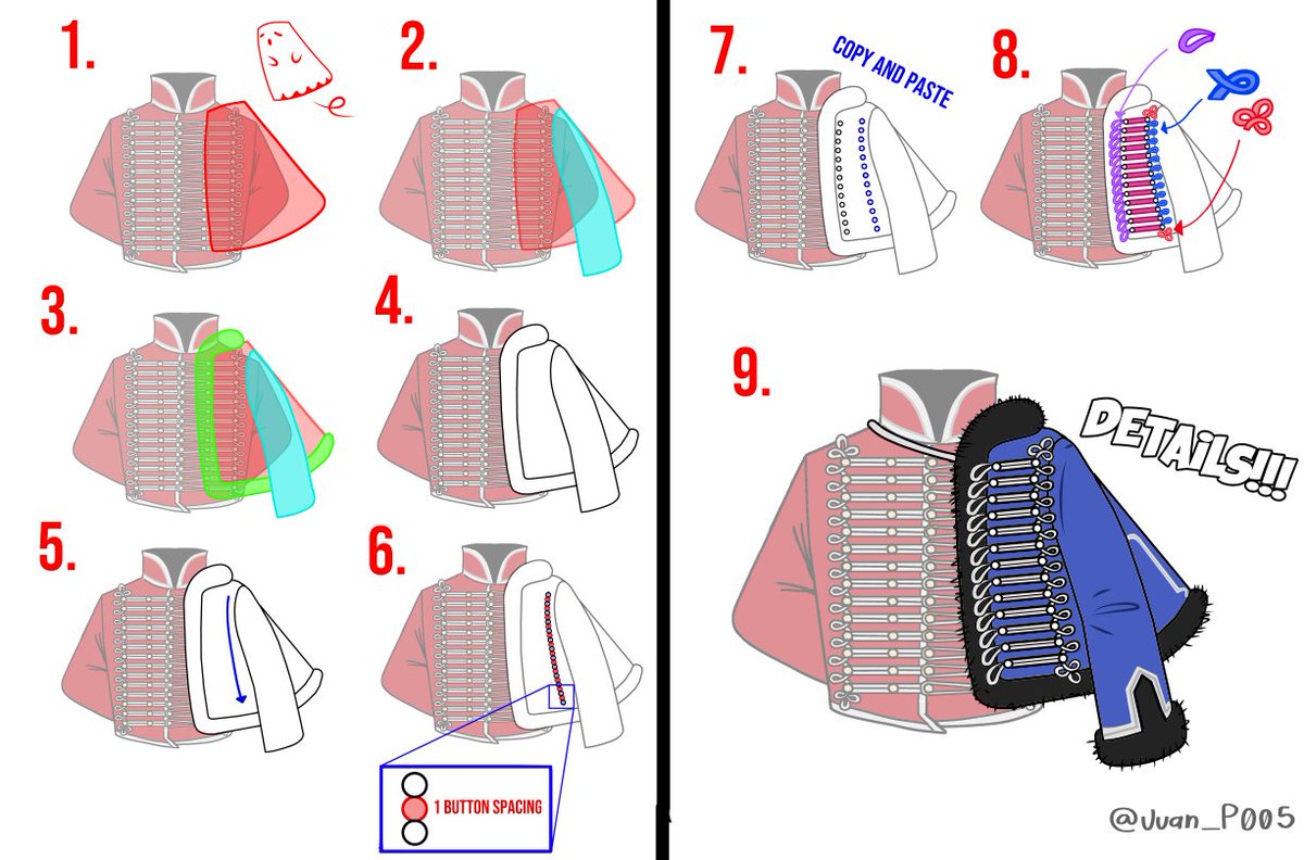 Tutorial of how I draw pelisses