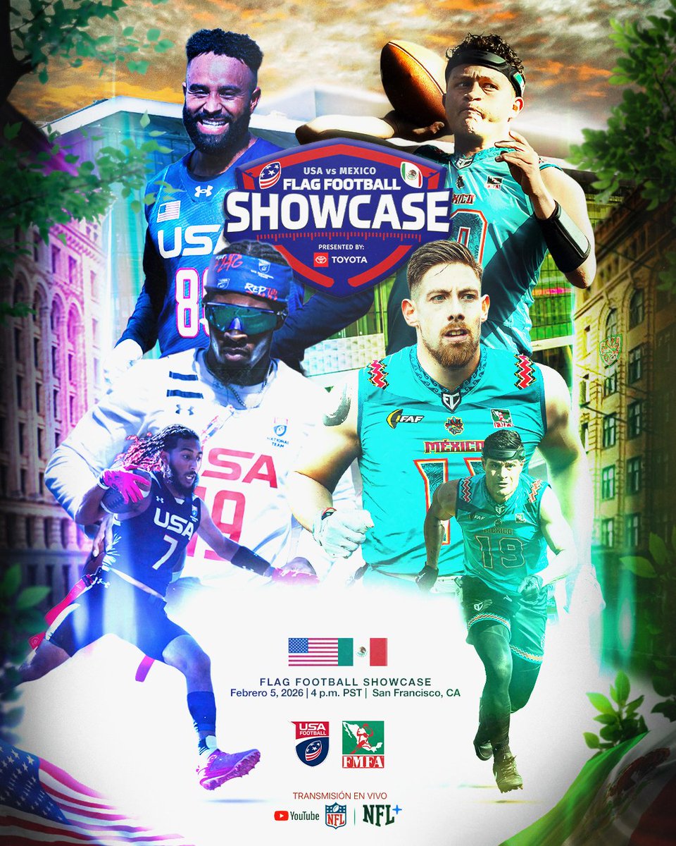 🇲🇽 vs 🇺🇸 , en el Super Bowl Experience de San Francisco, CA.
🗓️ 5 Febrero 2026
⏰ 4:00 p. m. (hora del Pacífico)
📍 Flag Fieldhouse – Super Bowl LX; Moscone Center

Piensa en Oro  🏈
<a href="/conadeoficial/">CONADE</a> 
<a href="/COM_Mexico/">Comité Olímpico Mexicano</a> 
<a href="/CODEMEOficialMX/">CODEME Oficial</a> 
<a href="/IFAFMedia/">Int’l Fed of American Football</a> 
<a href="/SYZMIKHeadGear/">SYZMIK HeadGear - COMPETE ALL IN</a>