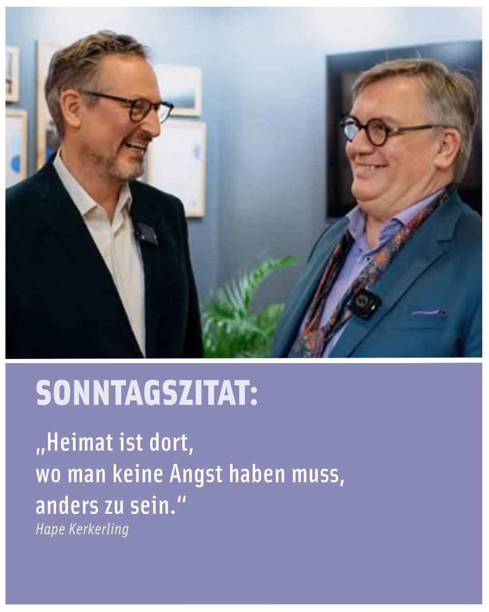LMars54779's tweet image. "Heimat ist dort, wo man keine Angst haben muss, anders zu sein." - Hape Kerkeling

👽🫶