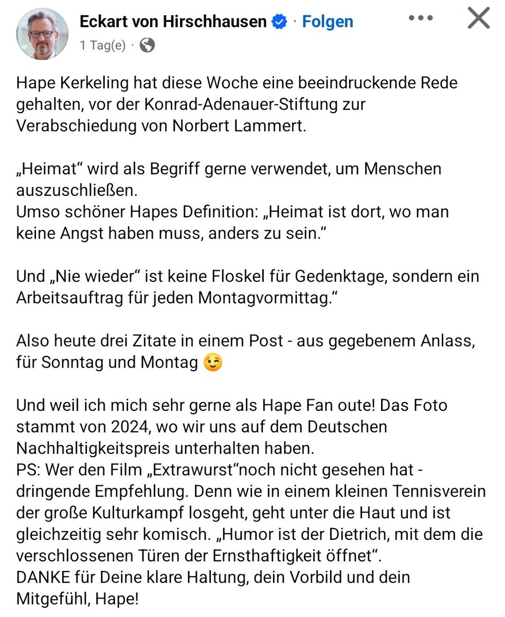 LMars54779's tweet image. "Heimat ist dort, wo man keine Angst haben muss, anders zu sein." - Hape Kerkeling

👽🫶