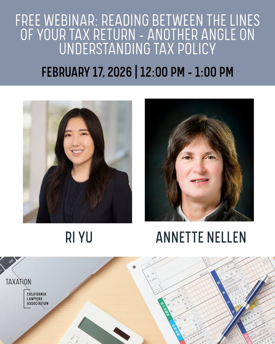 Explore tax rules that shape our system but don’t appear on returns, fringe benefits, gain exclusions, effective tax rates, and more.

Speakers:
Annette Nellen &amp; Ri Yu, Esq.

Register now: bit.ly/46lVx2z