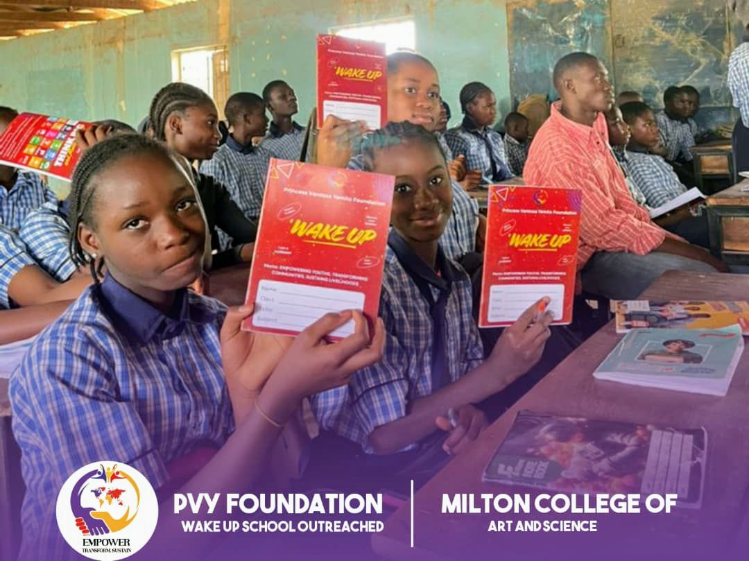 Pvyfoundation's tweet photo. 🚨 WAKE UP OUTREACH | FIRST IMPACT

On Jan 30, 2026, at Milton College of Arts &amp; Science, we didn’t just talk about skills, we talked about purpose, social problems, and how young people can use what they have to fix what is broken.

#PVYFWakeUpOutreach  #SDGsInAction https://t.co/XyGFQe4jEl
