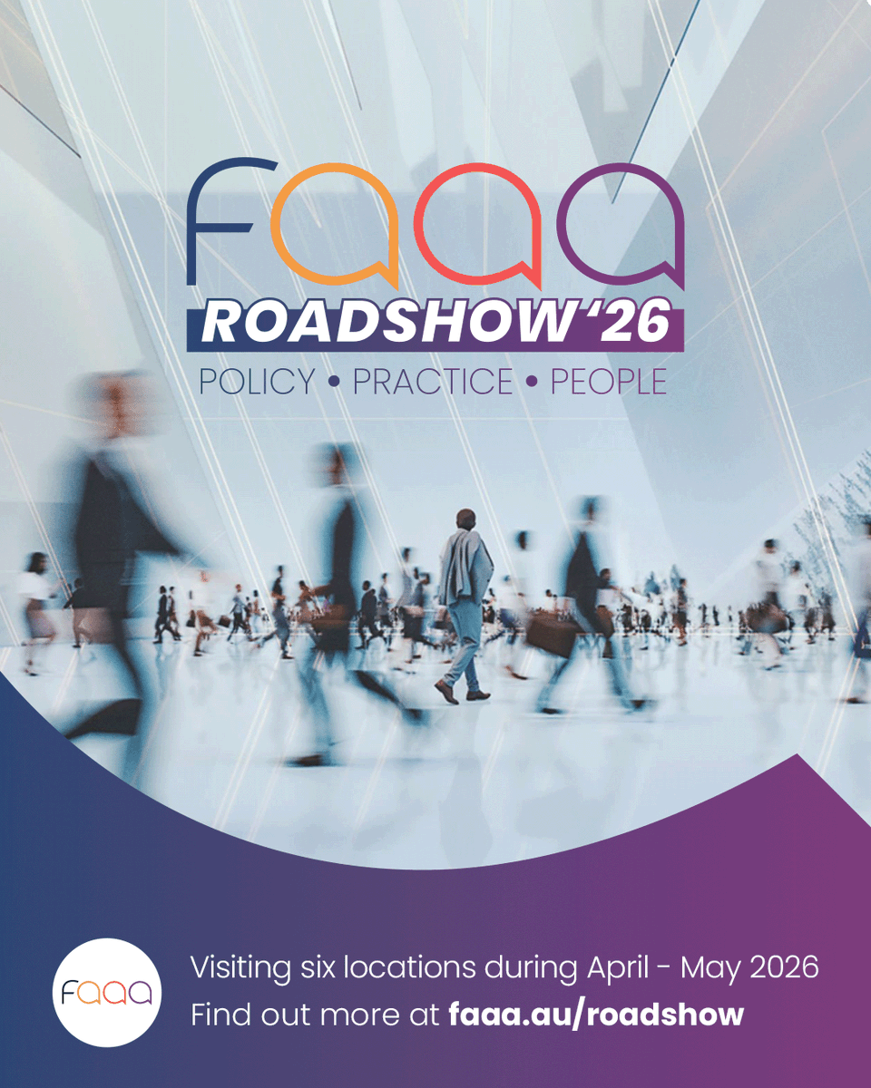 FAAA_Au's tweet photo. Save the date for FAAA Roadshow 2026. We've locked in our Roadshow dates. Mark your diaries and look out for our official launch coming soon - Brisbane (28 April), Canberra (30 April), Melbourne (5 May), Sydney (7 May), Adelaide (13 May) and Perth (15 May). #FAAARoadshow26 https://t.co/TBu6s9YI3i