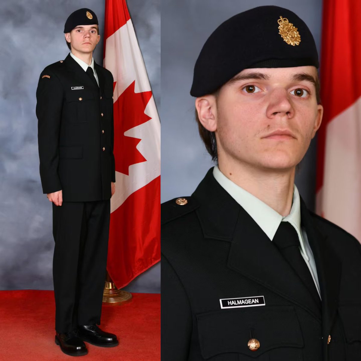 Please take a moment today to remember 🇨🇦 Gunner Sebastian Halmagean, a young Canadian soldier who died while serving on Operation Reassurance in Latvia.

His father has shared how immensely proud his son was to wear the uniform and serve Canada, and I know all Albertans join me