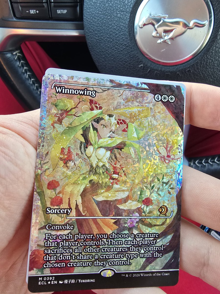 There's a hobby shop next to my dentist office, I always pop in before an apt. (pulled showcase Tergrid from a Kaldheim collector pack last time)

Pulled this beauty!

Gonna start going to the dentist more often... 😅 #MtG