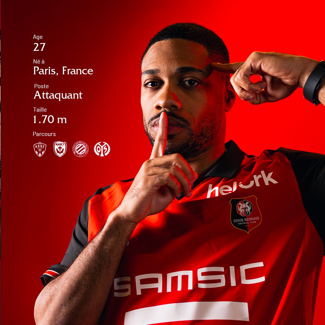 staderennais's tweet photo. Arnaud Nordin prêté par Mayence 🆕

Visage familier du football français avec 198 apparitions en Ligue 1, l'attaquant de 27 ans vient renforcer le secteur offensif Rouge et Noir. 

✍️ Une arrivée validée par @hellowork