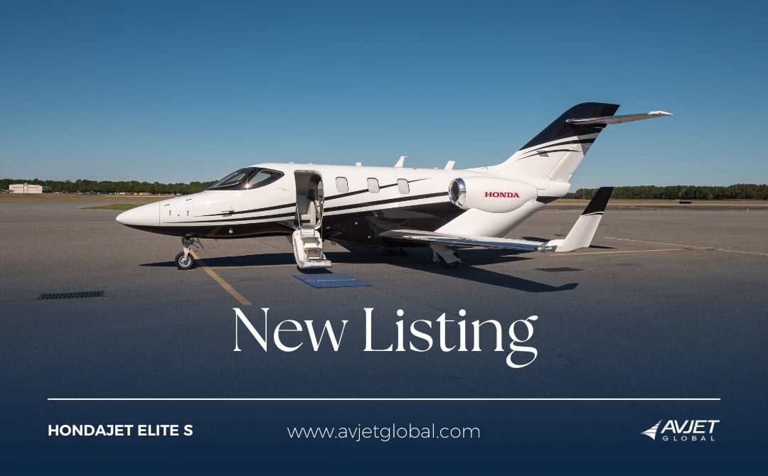 AvjetGlobal's tweet image. Just Listed: 2022 HondaJet Elite S.

Expanding operational capability with increased payload and range. 

▪️ Starlink High-Speed Broadband 

▪️ Enrolled on EMC2 &amp;amp; P3 

▪️ Fresh 150/300 Hour Inspections

Ready for 2026 operations. Link in bio.

#HondaJet #BizAv #LightJet