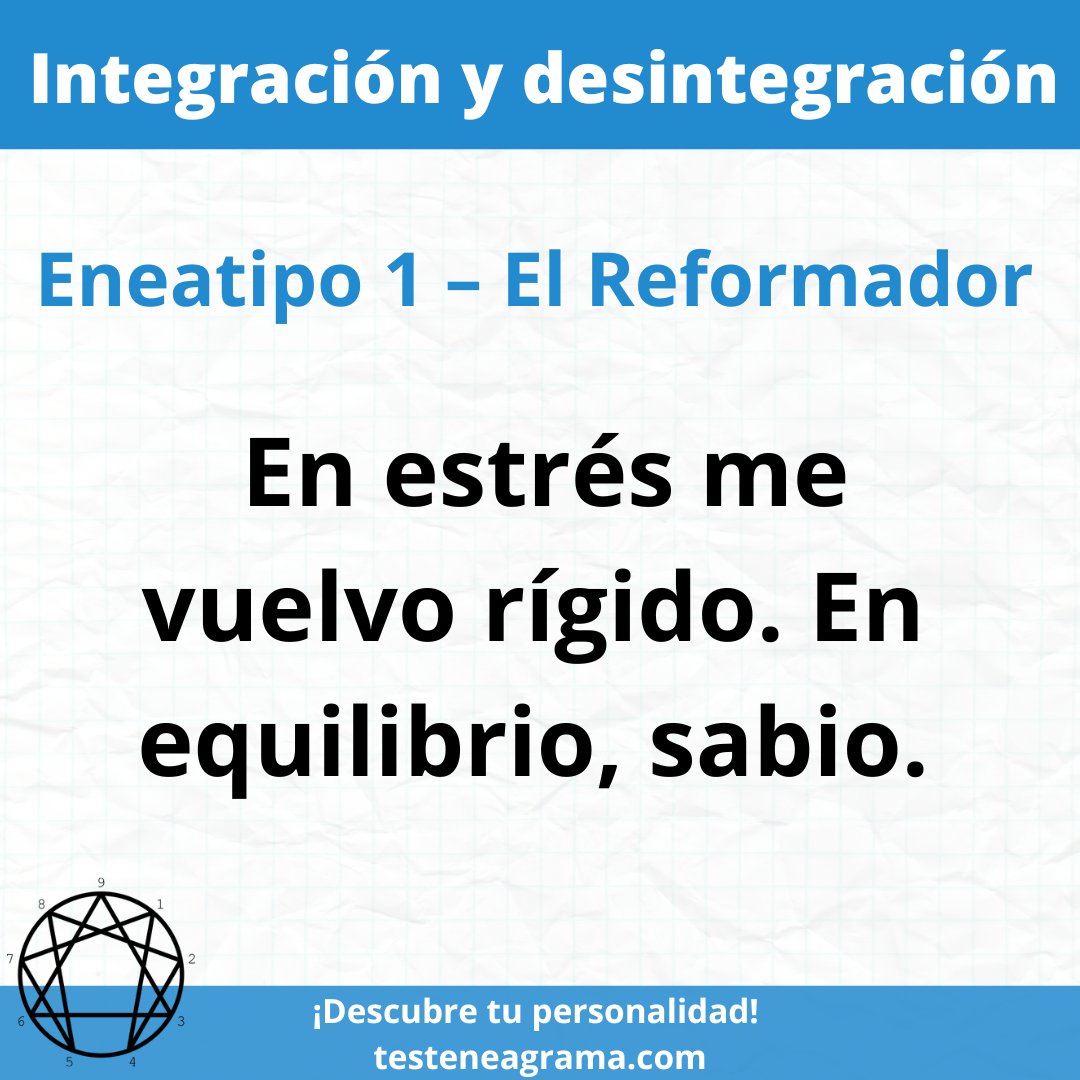 ⚖️ Desintegración: bajo estrés, el Uno se vuelve más crítico consigo mismo, irritable y emocionalmente intenso. 
🌱 Integración: cuando está en equilibrio, se vuelve más flexible, espontáneo y optimista, disfrutando de la vida sin perder sus valores.
#Eneatipo1 #Eneagrama