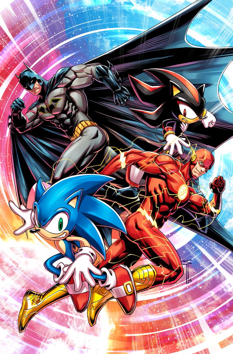 SergAcuna's tweet image. My variant cover for DC X Sonic the Hedgehog 3 :D

#DCComics #SonicTheHedgehog #shadowthehedgehog #TheFlash #Batman