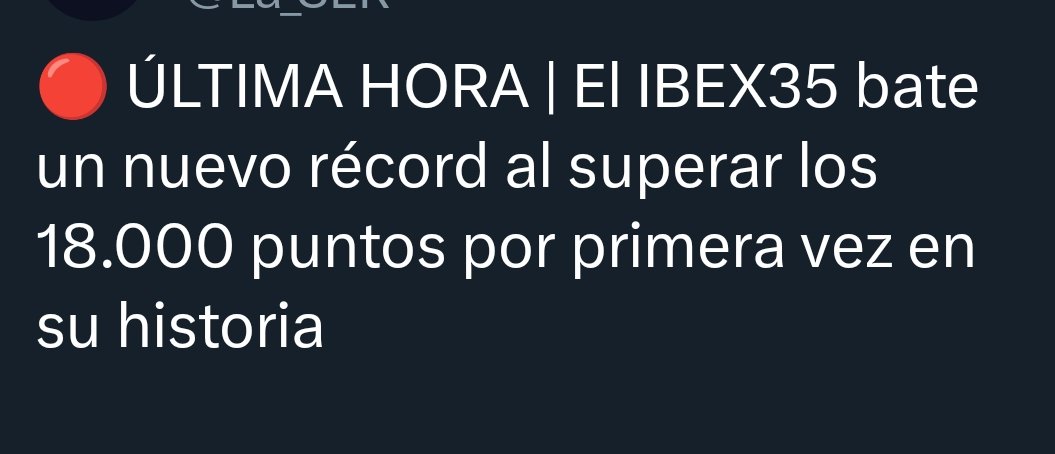 Record histórico de beneficios del IBEX 35, de incremento de la desigualdad y de acumulación de riqueza de los multimillonarios (33 de ellos ya acumulan tanto como 20 millones)
Te dan la noticia en segundos y luego te ponen horas y horas de tertulias sobre cortinas de humo