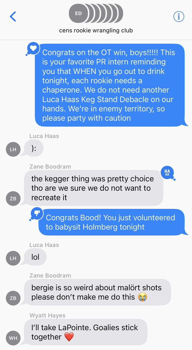 OttawaCentaurs_'s tweet photo. 💬 #CensTexts #1
Another night shift at the Rookie Wrangling Factory. https://t.co/3JTQVcM4Ga