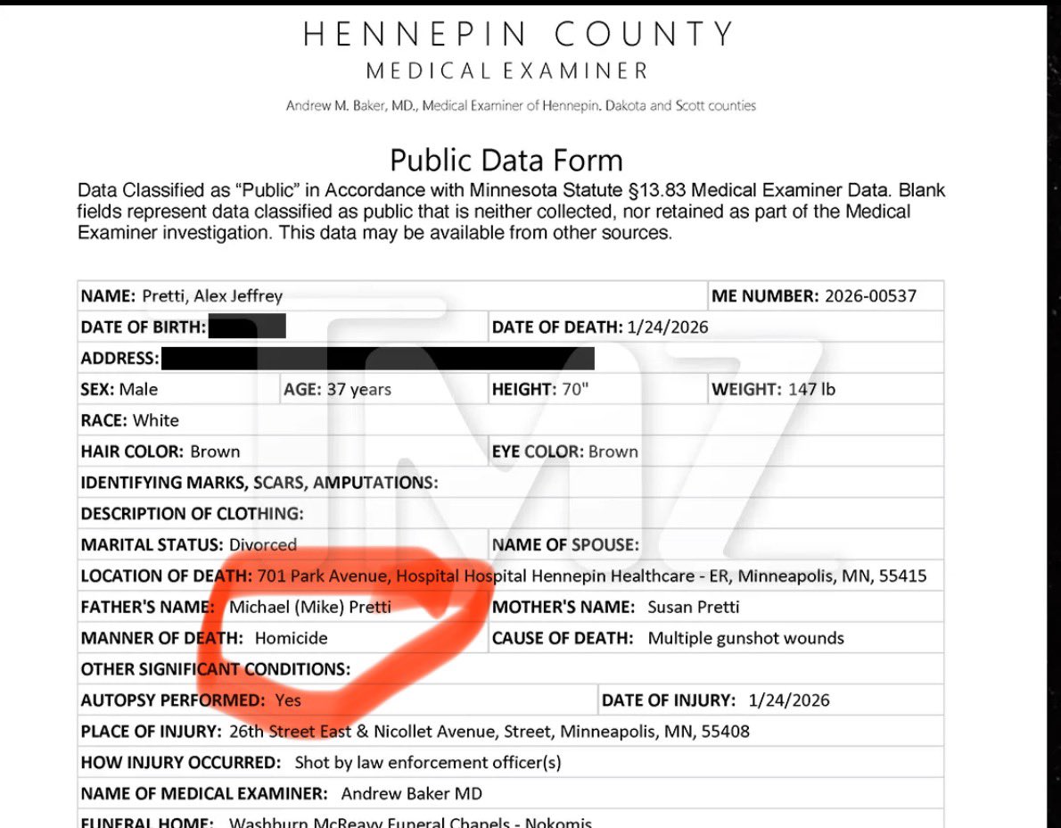 BREAKING 🇺🇸:

Alex Pretti death officially ruled as a homicide, as it should be, now arrest those who are guilty of it.